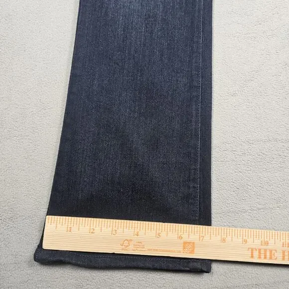 Paige Jeans Womens 27 Manhattan Bootcut Dark Wash Stretch Kolbie Whiskering - Picture 13 of 14